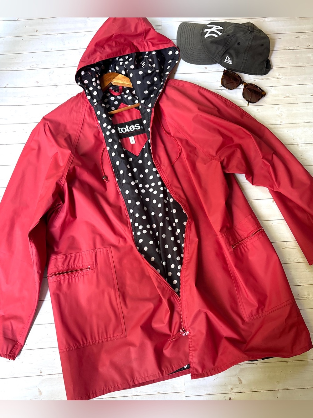 Totes rubber rain coat size L